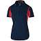 LADIES INTEGRATE POLO NAVY/RED Front Angle Left